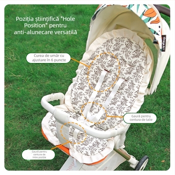 Perna de șezut pentru cărucior – pentru toate anotimpurile, fibră de bumbac, compatibil universal, Lan Feilin