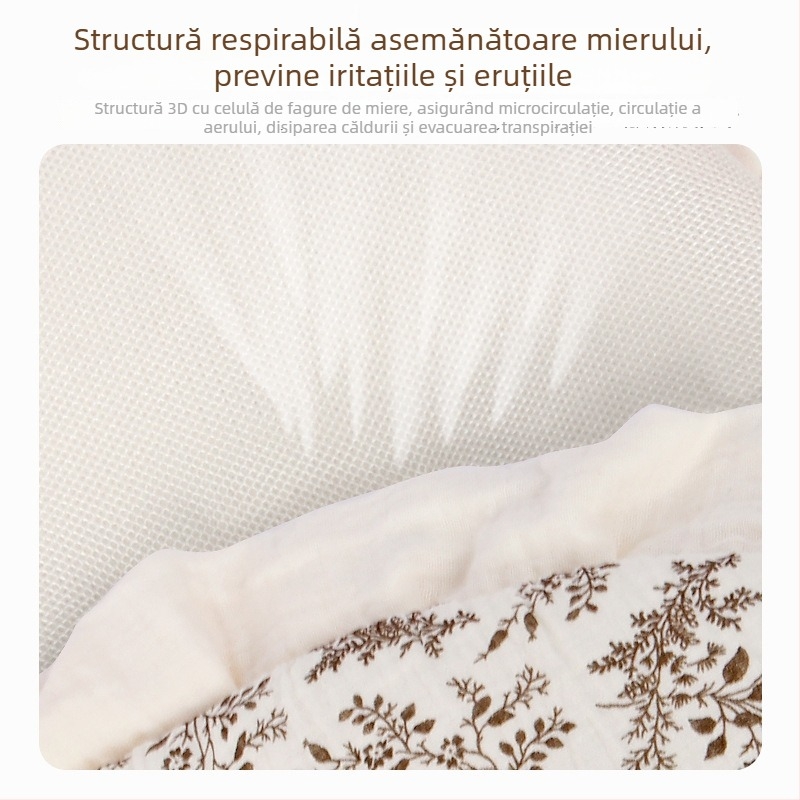 Perna de șezut pentru cărucior – pentru toate anotimpurile, fibră de bumbac, compatibil universal, Lan Feilin