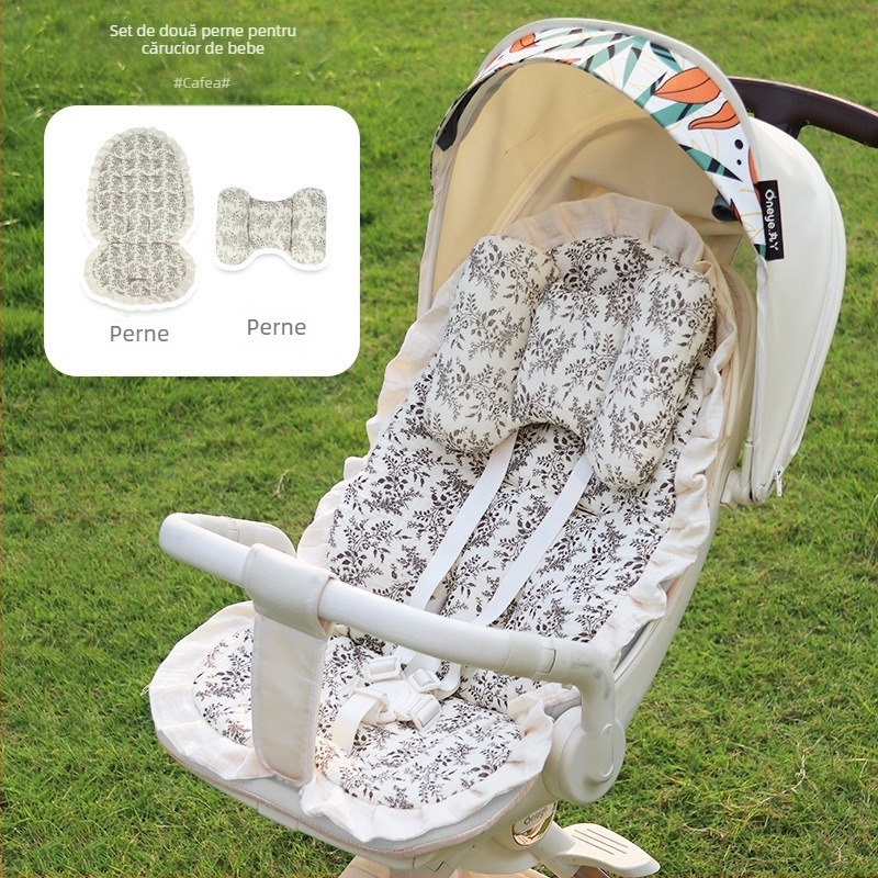 Perna de șezut pentru cărucior – pentru toate anotimpurile, fibră de bumbac, compatibil universal, Lan Feilin