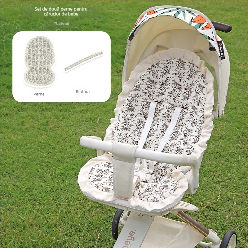 Perna de șezut pentru cărucior – pentru toate anotimpurile, fibră de bumbac, compatibil universal, Lan Feilin