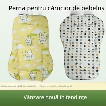 Pernă de scaun pentru cărucior, din bumbac – pentru toate sezoanele, potrivită pentru copii 0–3 ani