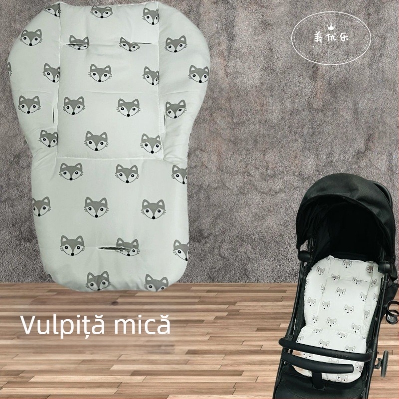 Pernă de scaun pentru cărucior, din bumbac – pentru toate sezoanele, potrivită pentru copii 0–3 ani