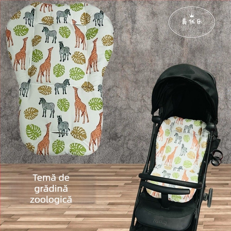 Pernă de scaun pentru cărucior, din bumbac – pentru toate sezoanele, potrivită pentru copii 0–3 ani