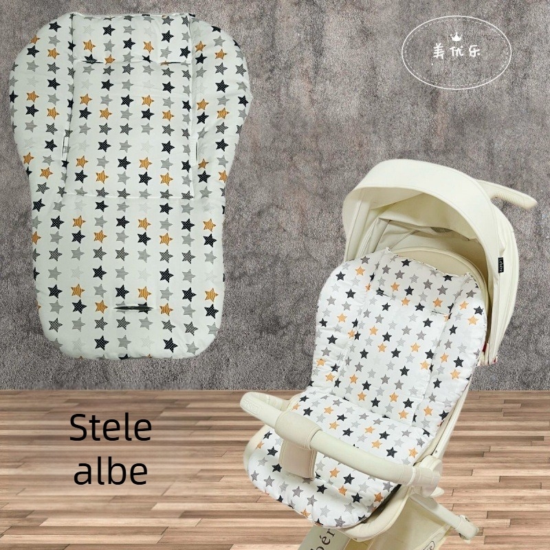 Pernă de scaun pentru cărucior, din bumbac – pentru toate sezoanele, potrivită pentru copii 0–3 ani