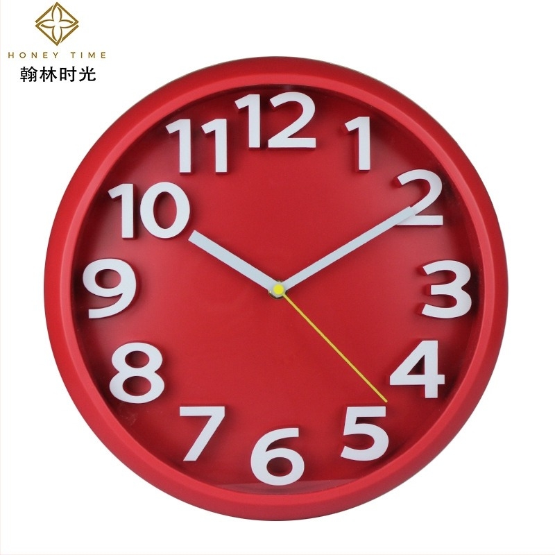 Ceas de perete BEIKELAI HL-8064 — design circular în stil scandinav, mișcare cu trecere lină a secundelor, alimentare cu baterie, carcasă din plastic, față simplă, decor modern minimalist