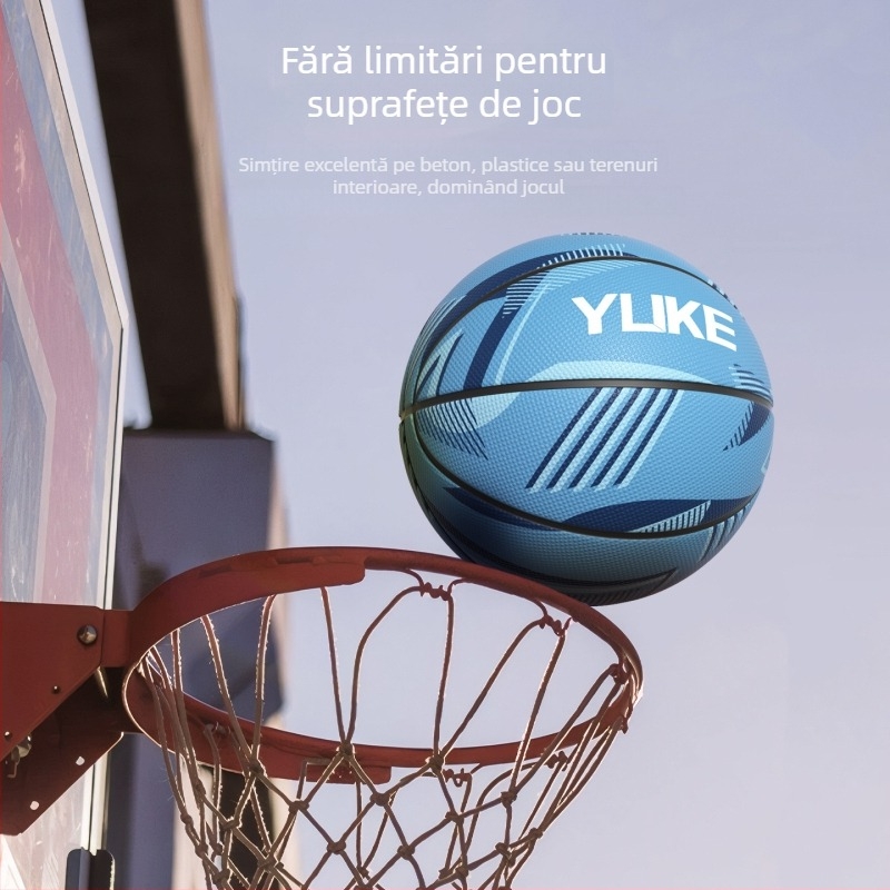 Minge de baschet pentru antrenament – din cauciuc, marca Yuke, origine Zhejiang, potrivită pentru baschet și volei