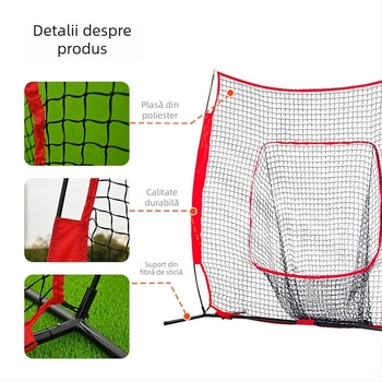 Rețea de antrenament pentru batting în baseball/softball - rețea portabilă pentru rebound, interior/exterior, din poliester