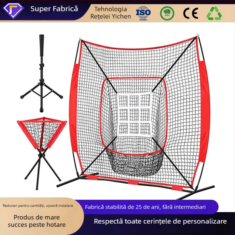 Rețea de antrenament pentru batting în baseball/softball - rețea portabilă pentru rebound, interior/exterior, din poliester
