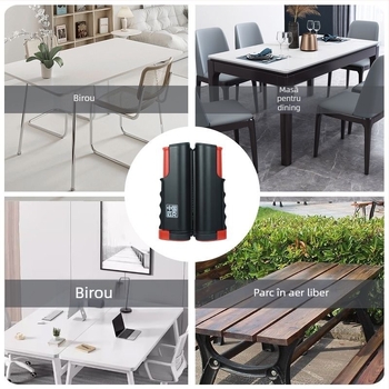 Peak ramă de plasă pentru tenis de masă, îngroșată, portabilă și extensibilă, poliester, 330 g, pentru interior/exterior