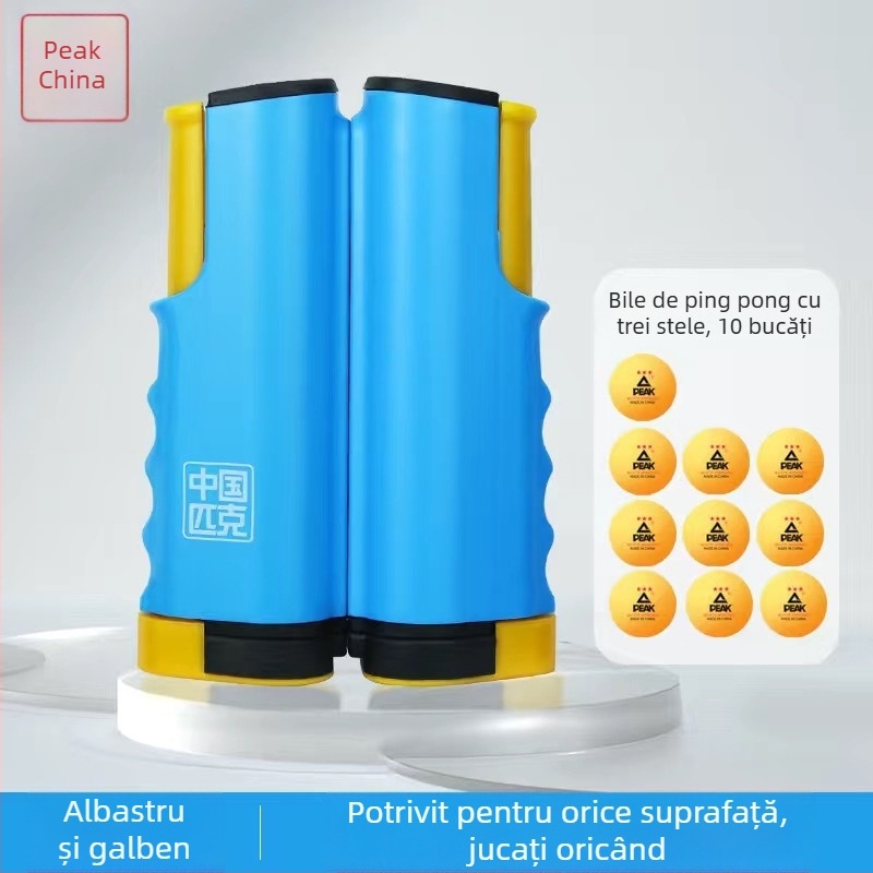 Peak ramă de plasă pentru tenis de masă, îngroșată, portabilă și extensibilă, poliester, 330 g, pentru interior/exterior