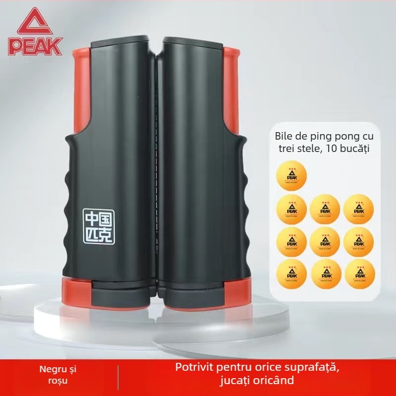 Peak ramă de plasă pentru tenis de masă, îngroșată, portabilă și extensibilă, poliester, 330 g, pentru interior/exterior