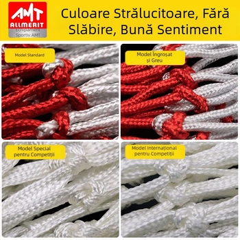 Plasă de baschet din nylon premium, durabilă, design îngroșat și ponderat, anti-îmbătrânire, prelucrare personalizabilă, greutate 0.3-0.5 kg