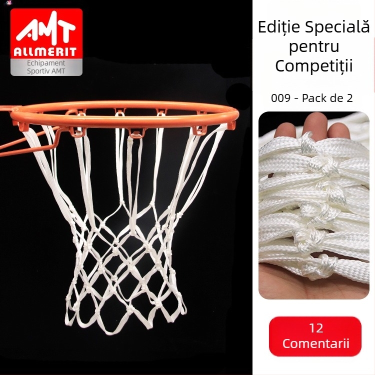 Plasă de baschet din nylon premium, durabilă, design îngroșat și ponderat, anti-îmbătrânire, prelucrare personalizabilă, greutate 0.3-0.5 kg