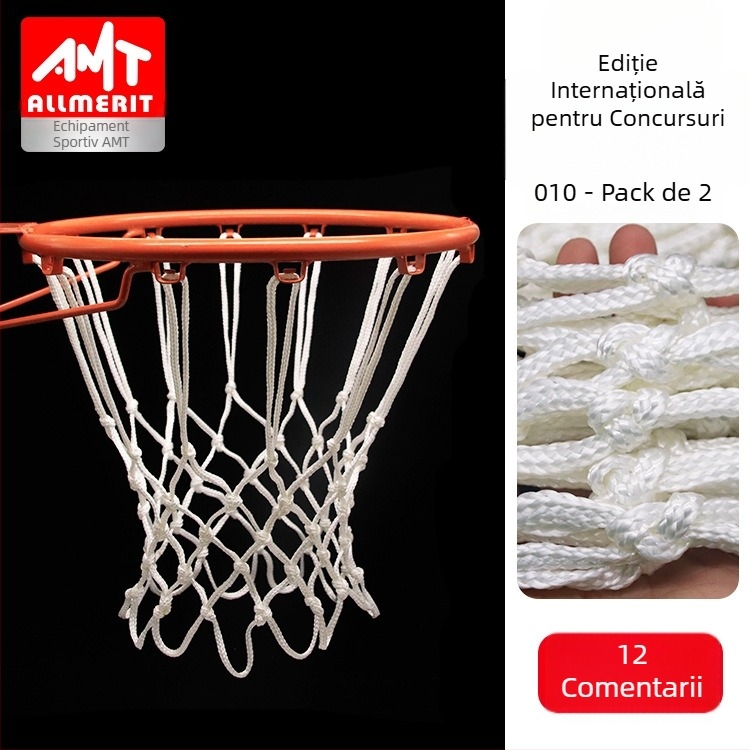 Plasă de baschet din nylon premium, durabilă, design îngroșat și ponderat, anti-îmbătrânire, prelucrare personalizabilă, greutate 0.3-0.5 kg