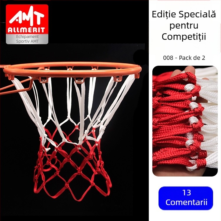 Plasă de baschet din nylon premium, durabilă, design îngroșat și ponderat, anti-îmbătrânire, prelucrare personalizabilă, greutate 0.3-0.5 kg