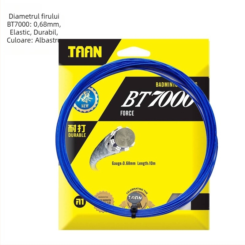 BT7000 fir badminton – înaltă elasticitate, diametru 0,68 mm, absorbție a vibrațiilor