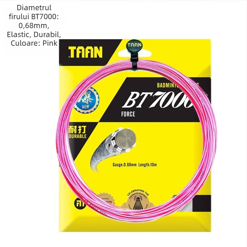 BT7000 fir badminton – înaltă elasticitate, diametru 0,68 mm, absorbție a vibrațiilor