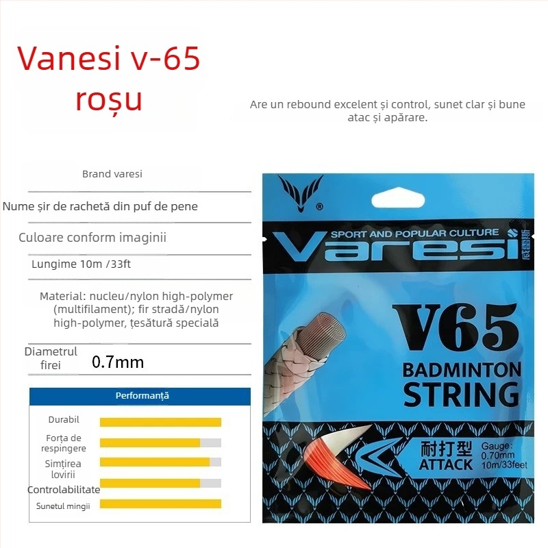 Sfoară pentru racquet V-65, nylon, de la Varesi – badminton