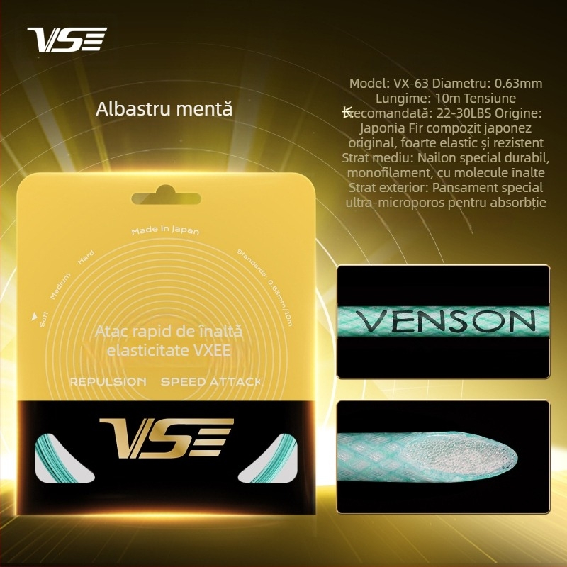 Weichen șnur pentru rachetă din fibră de nailon, origine Japonia, pentru badminton și tenis