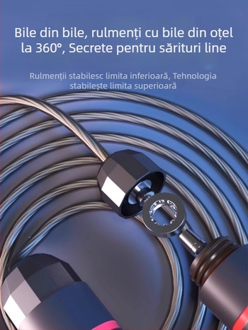 Sfoară pentru sărit cu sârmă din oțel și PVC, pentru adulți și elevi, echipament fitness