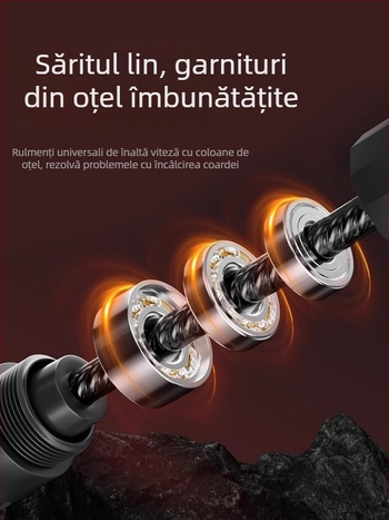 Sfoară pentru sărit cu sârmă din oțel și PVC, pentru adulți și elevi, echipament fitness