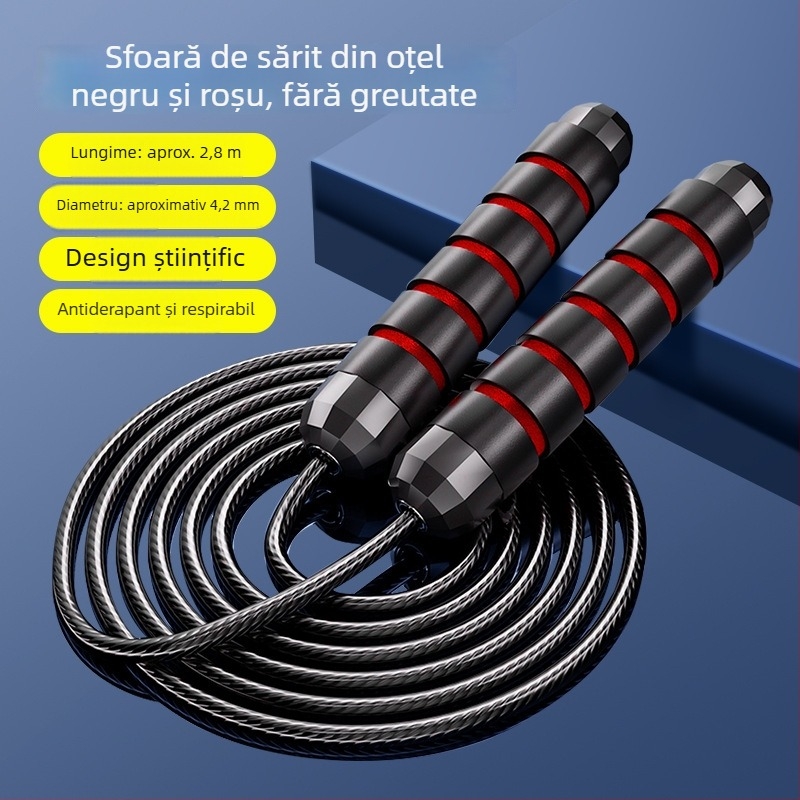 Sfoară pentru sărit cu sârmă din oțel și PVC, pentru adulți și elevi, echipament fitness