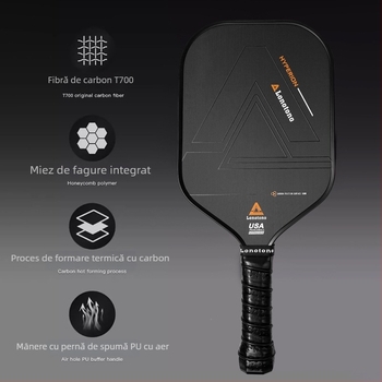 Raquetă pickleball – de competiție, fibră de carbon T700, greutate 220 g, marcă lonotono