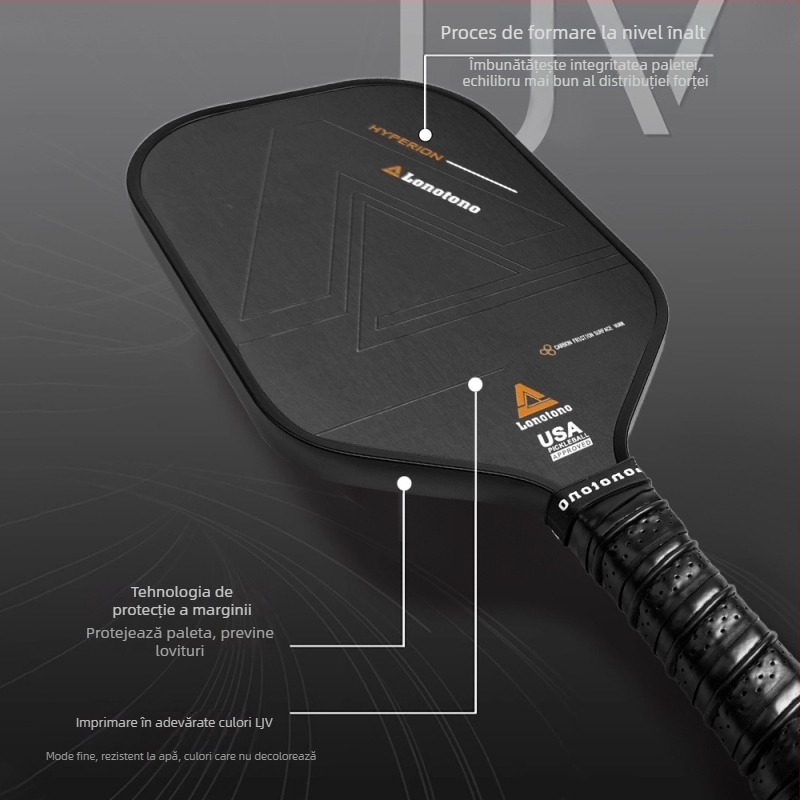 Raquetă pickleball – de competiție, fibră de carbon T700, greutate 220 g, marcă lonotono