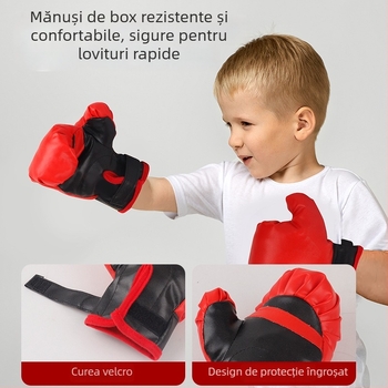 Set de box pentru copii cu Speed Ball și sac de nisip, material textil, brand Shang Sile, pentru vârsta 7–14 ani, ambalaj: cutie colorată sau albă