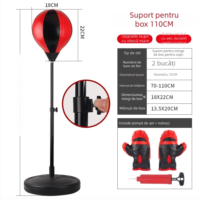 Set de box pentru copii cu Speed Ball și sac de nisip, material textil, brand Shang Sile, pentru vârsta 7–14 ani, ambalaj: cutie colorată sau albă