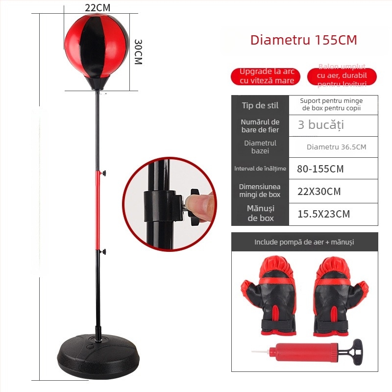 Set de box pentru copii cu Speed Ball și sac de nisip, material textil, brand Shang Sile, pentru vârsta 7–14 ani, ambalaj: cutie colorată sau albă