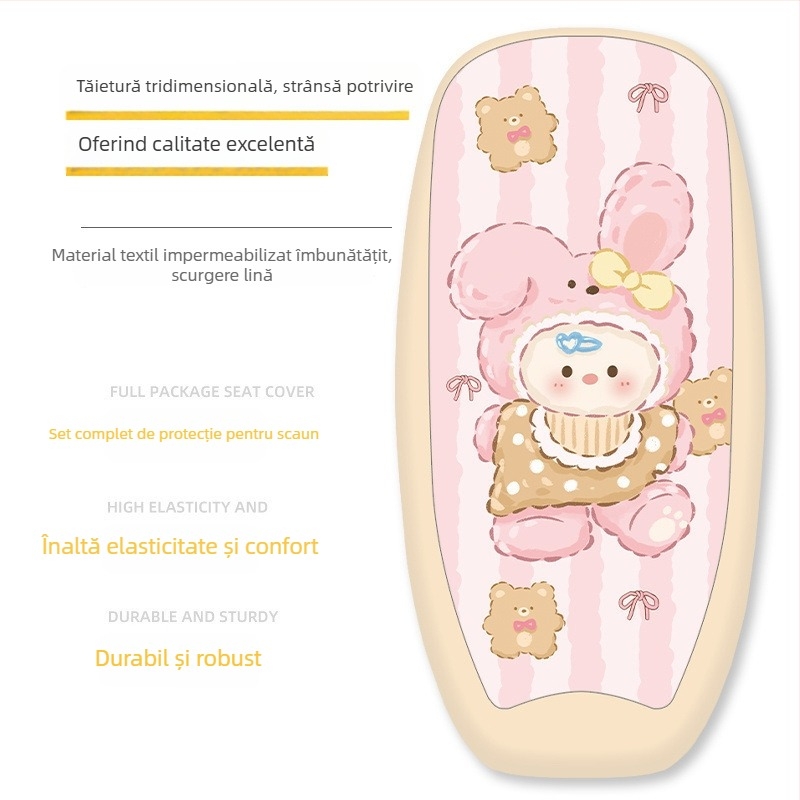 Husă de scaun pentru vehicul electric; material mătase; umplutură din bumbac; pentru utilizare în vară; fără personalizare.