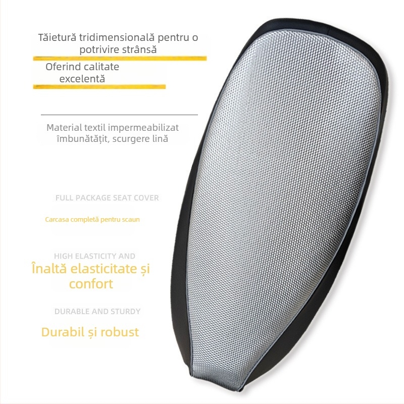Husă de scaun pentru vehicul electric; material mătase; umplutură din bumbac; pentru utilizare în vară; fără personalizare.