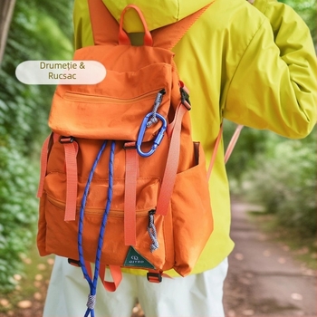 Rucsac de drumeție unisex – ultra-ușor din nylon, capacitate mare, pentru activități în aer liber, curele de umăr curbate, căptușeală din poliester, stil de călătorie leisure, ediție iarnă 2025