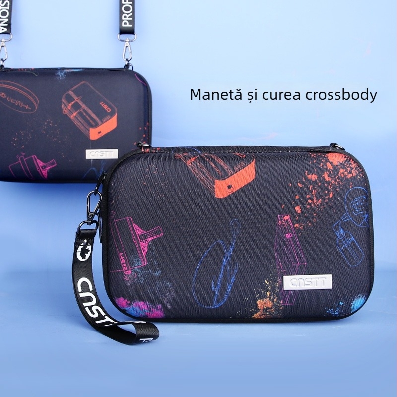 Geantă pentru rachete de tenis de masă, cu țesătură de mătase cu imprimeu floral, cod F966h7866hm8sh