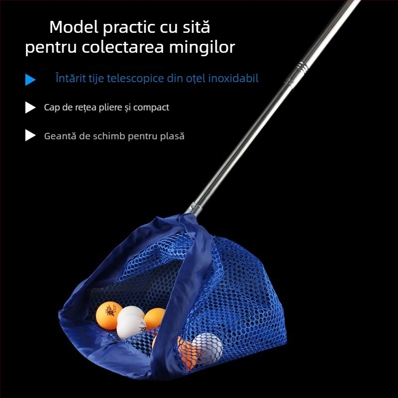 Mașină de colectare mingi de tenis de masă cu plasă telescopică — material: Altul; marcă: Altă; categorie: mașină de colectare mingi de tenis de masă; scenarii aplicabile: Altul