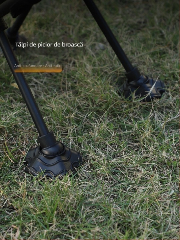 Scaun Moon pliabil cu picioare antiderapante, din plastic rezistent la uzură, reglabil, ușor și portabil