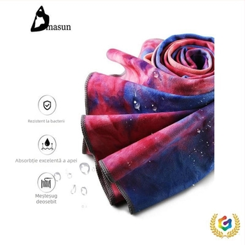 Prosop de yoga pentru covoraș, antiderapant, pliabil, din silicon