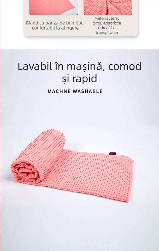 Prosop de yoga pentru covoraș, antiderapant, pliabil, din silicon
