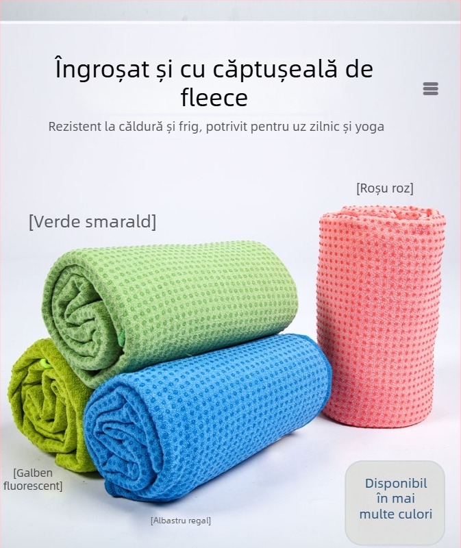 Prosop de yoga pentru covoraș, antiderapant, pliabil, din silicon