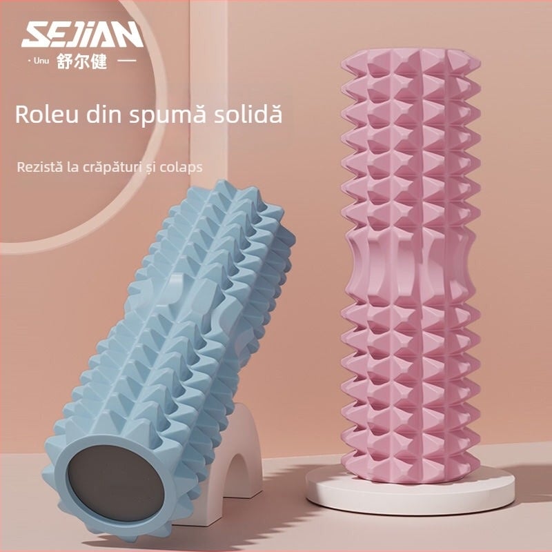 Rulou de masaj din EVA cu ax din spumă solid în formă de semilună – relaxare musculară și accesoriu de yoga