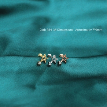 Cercei Maiya Jewelry - Oțel titan, Electroplacare, Formă de floare, Stil coreean