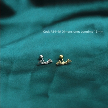 Cercei Maiya Jewelry - Oțel titan, Electroplacare, Formă de floare, Stil coreean