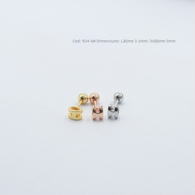 Cercei Maiya Jewelry - Oțel titan, Electroplacare, Formă de floare, Stil coreean