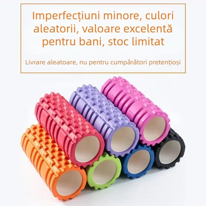 Rola de yoga din spumă cu suprafață texturată - EVA + PVC, marcă proprie