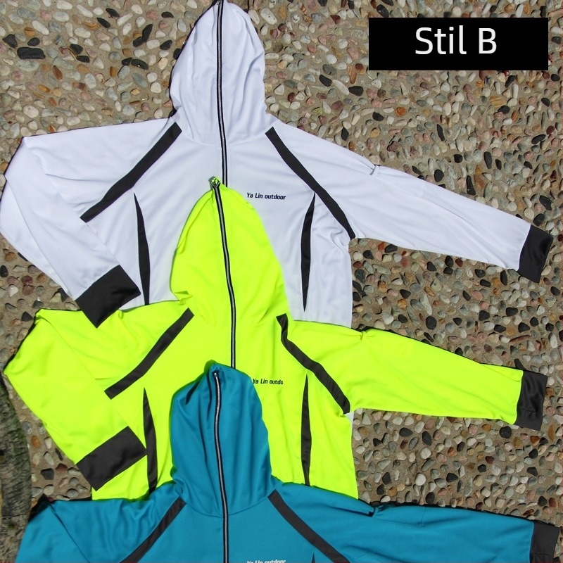 Îmbrăcăminte de pescuit pentru bărbați, Anti-țânțari, Respirabilă, Uscare rapidă, Țesătură Ice Silk, Amestec Polyester-Polipropilenă