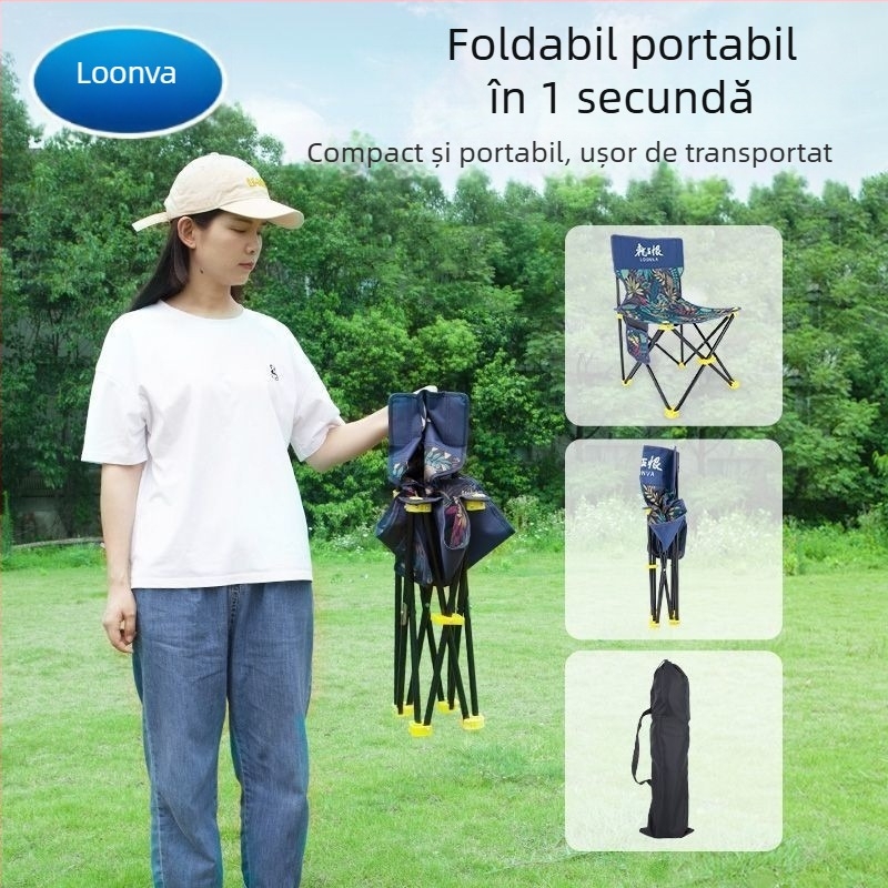Scaun de pescuit Other, material Oxford, pliabil, scaun de exterior ușor – lansare vară 2025