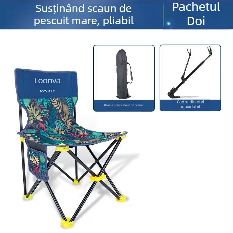 Scaun de pescuit Other, material Oxford, pliabil, scaun de exterior ușor – lansare vară 2025