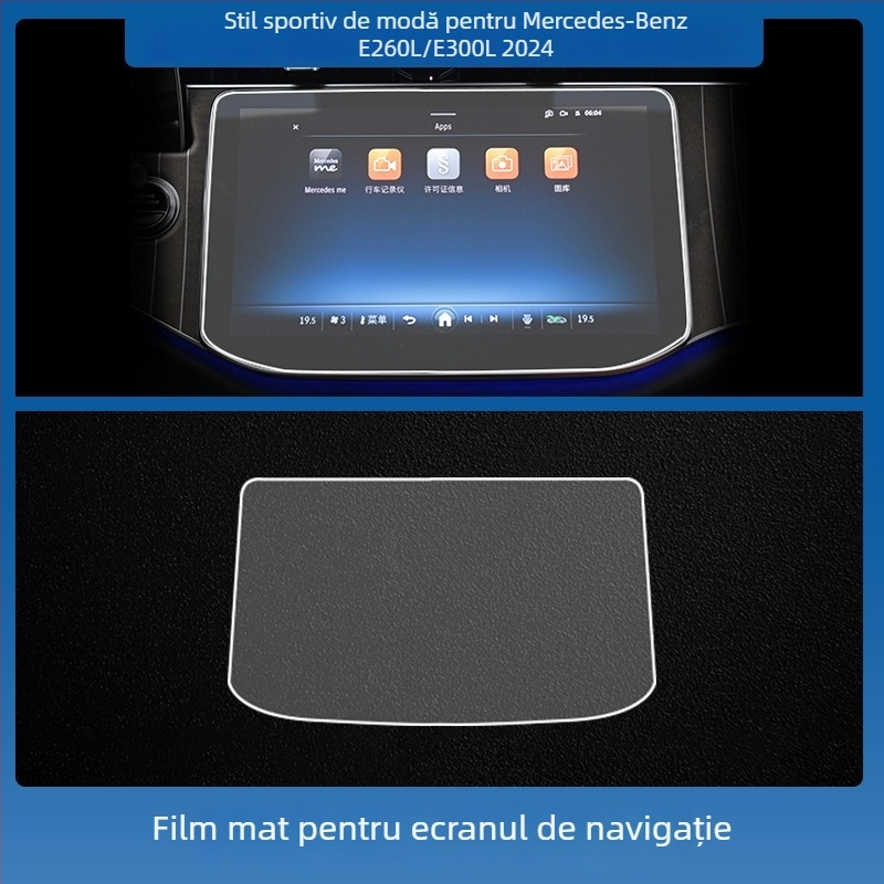 Mercedes-Benz E-Class E260L/E300L ecran central de control navigație – protecție din sticlă securizată, un singur panou, rezistent la zgârieturi, anti-amprente, rezistent la temperaturi înalte/scăzute