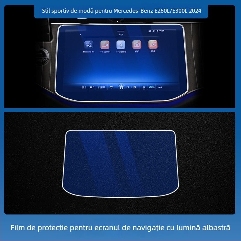 Mercedes-Benz E-Class E260L/E300L ecran central de control navigație – protecție din sticlă securizată, un singur panou, rezistent la zgârieturi, anti-amprente, rezistent la temperaturi înalte/scăzute
